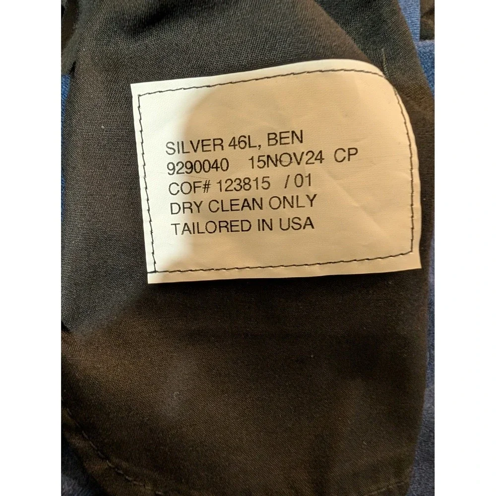 Ben Silver Charleston 46L Mid-Blue Mélange Flannel Suit Vitale Barberis Canonico